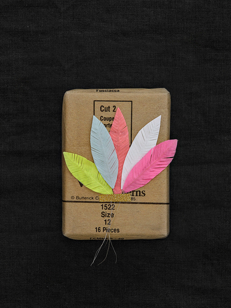 How to make a washi tape feather