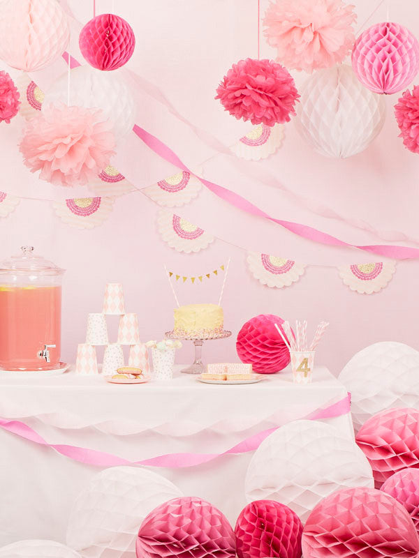 Pink party decorations