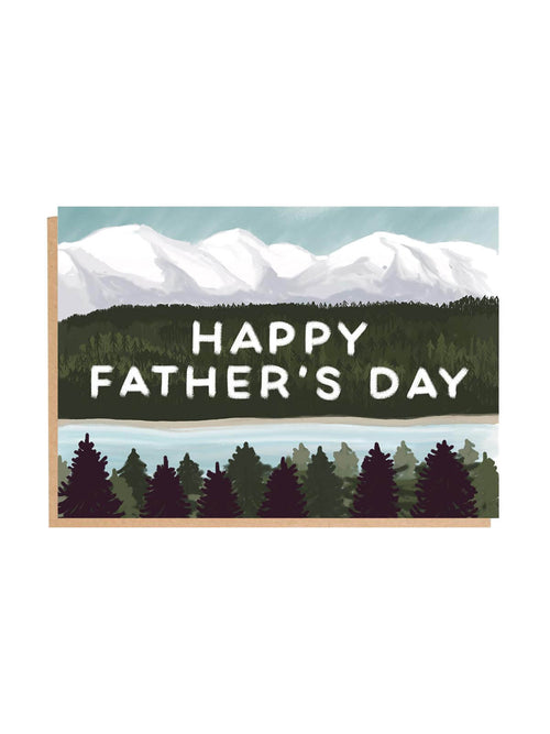Happy Fathers Day mountain card