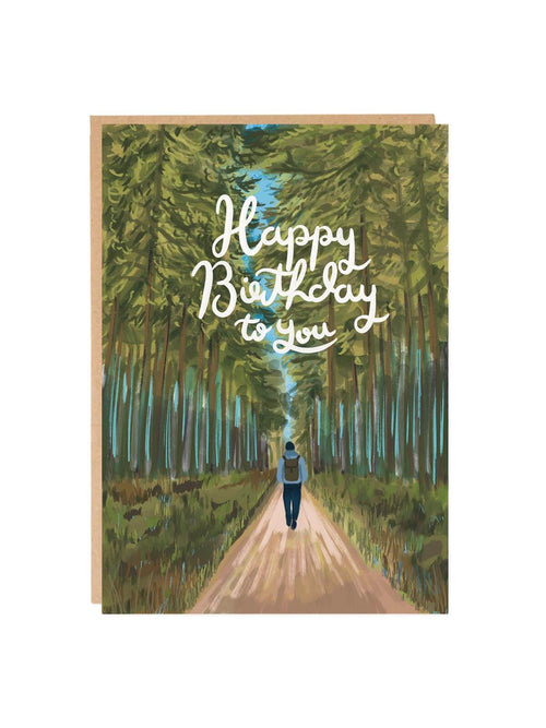 Happy birthday forest card