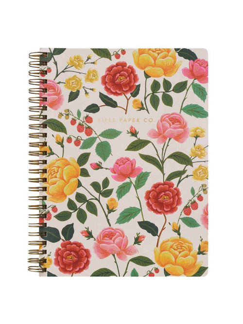 Rifle Paper Co roses spiral notebook