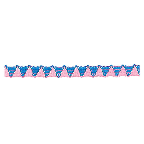 Blue and pink triangle ribbon