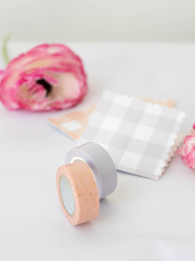 gingham washi tape tags