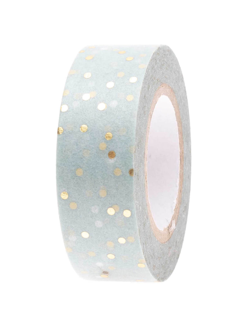 Mint and gold dot washi tape