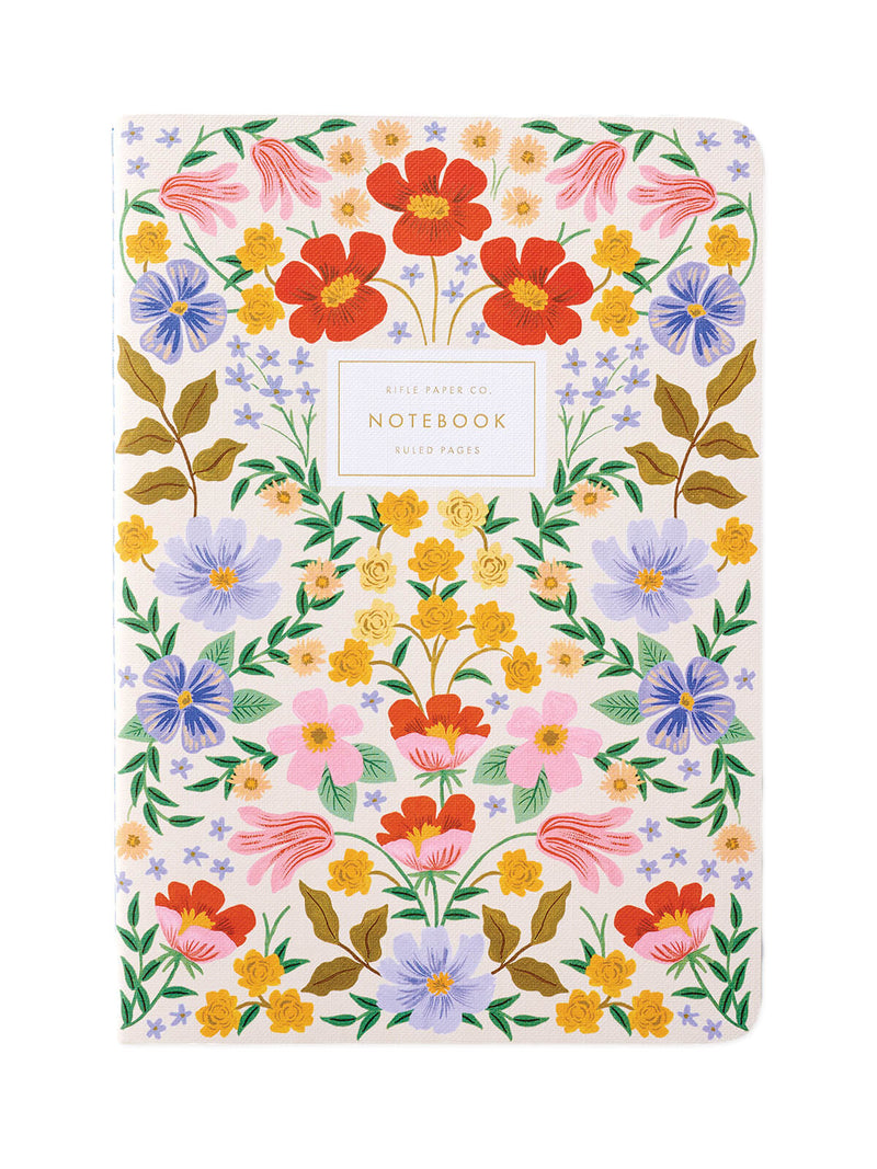 white floral notebooks