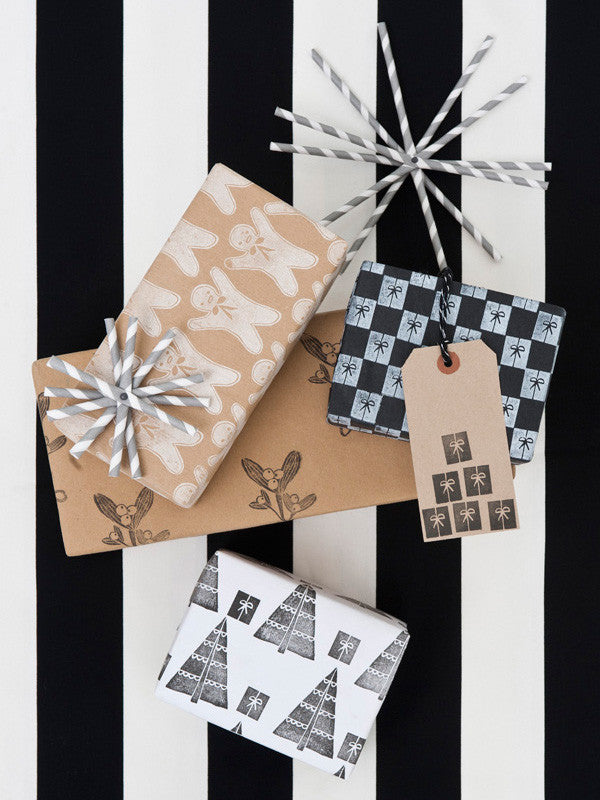 Black and white gift wrap