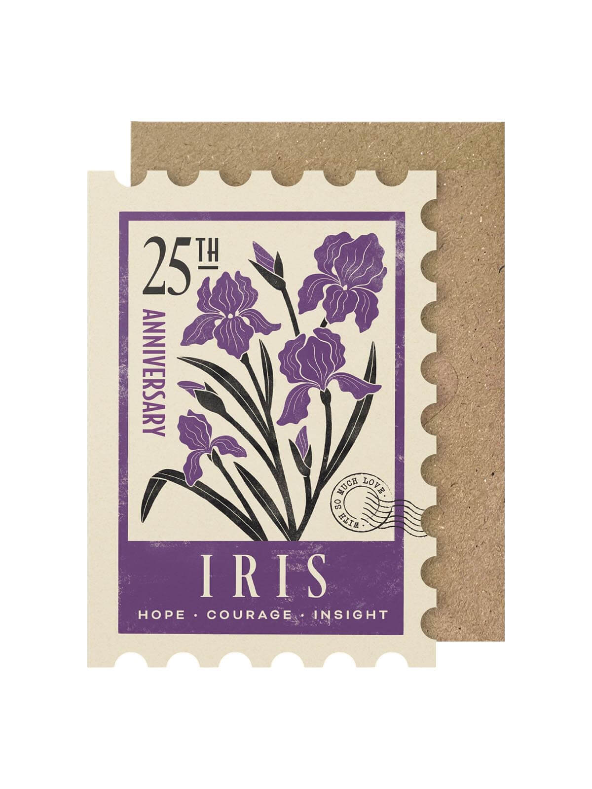 25th anniversary iris card