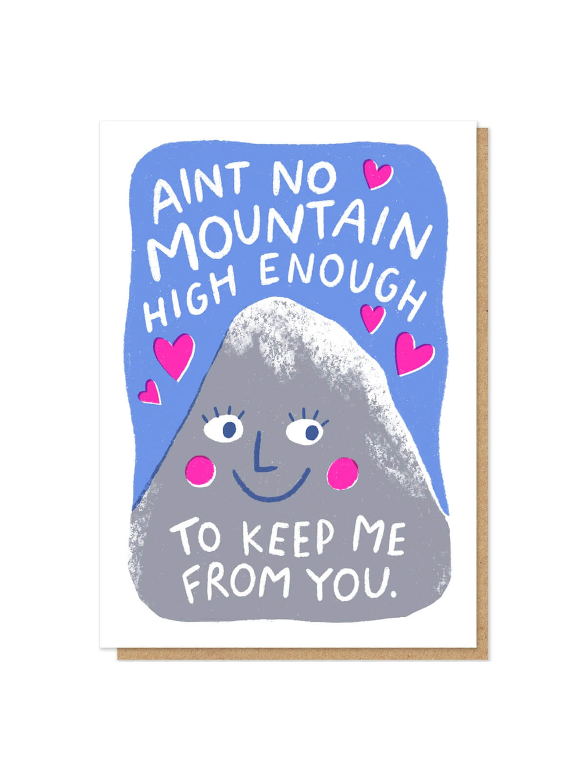 Ain't no mountain high enough letterpress card