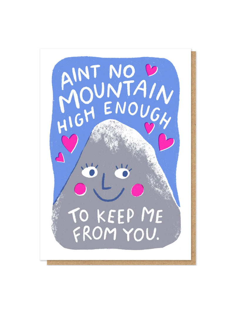 Ain't no mountain high enough letterpress card