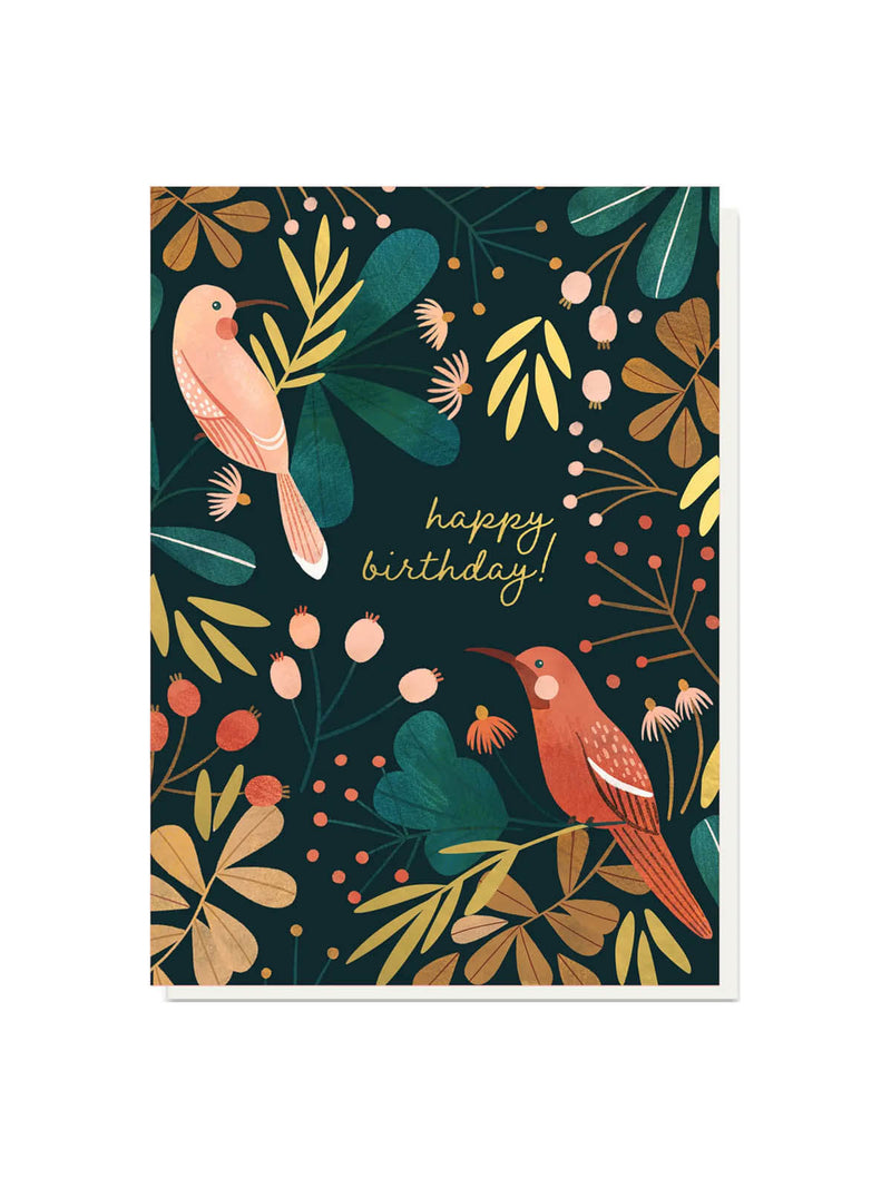Autumn garden birthday card