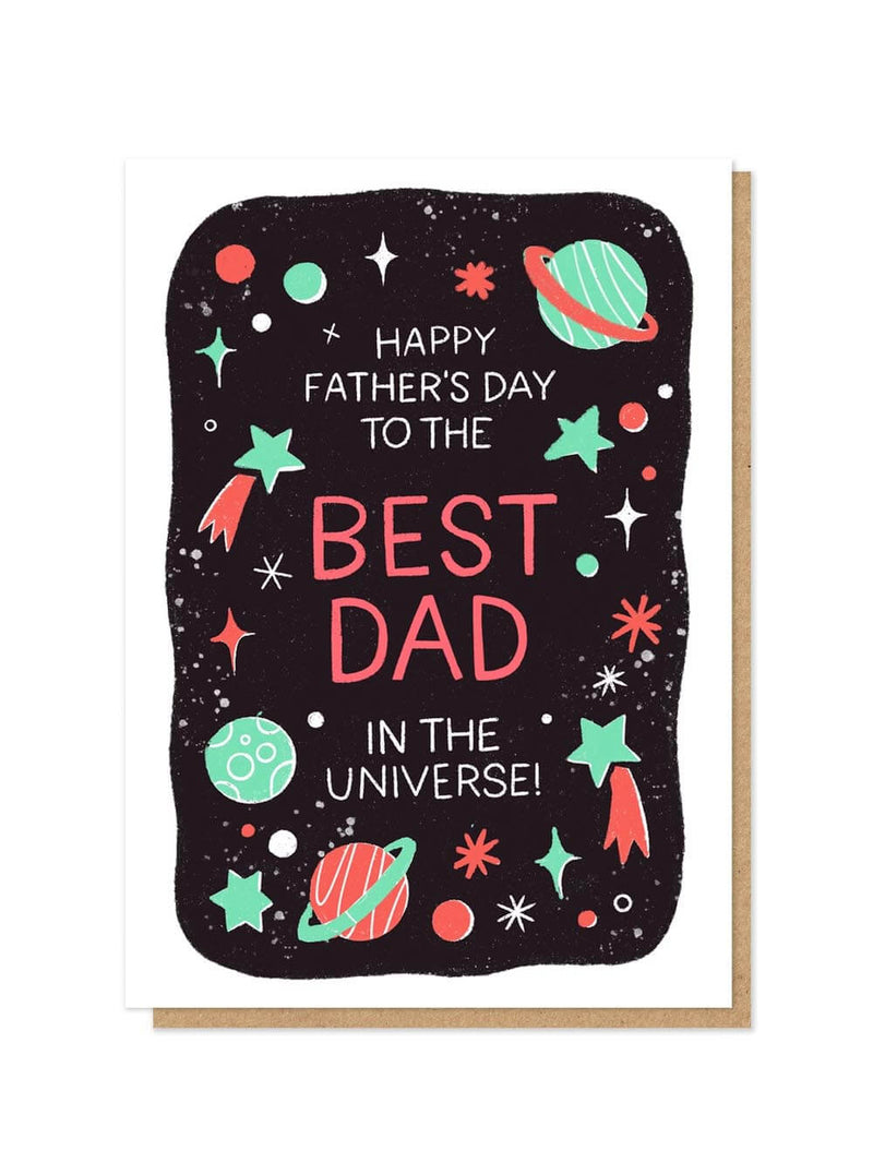 Best dad in the universe letterpress card