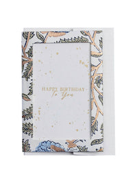 Blue marigold keepsake frame birthday card