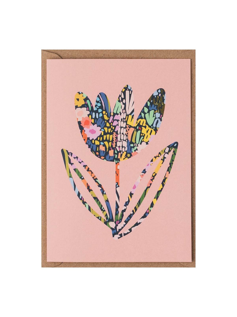 Bold floral tulip card