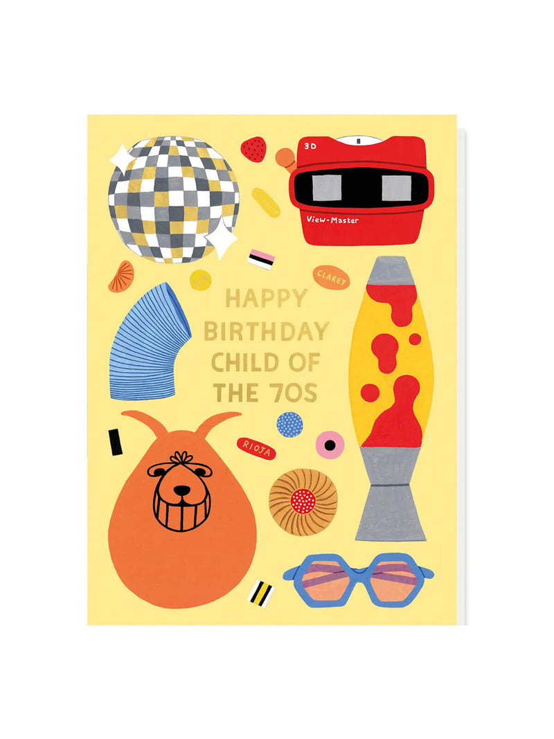 Child of the 70s birthday card