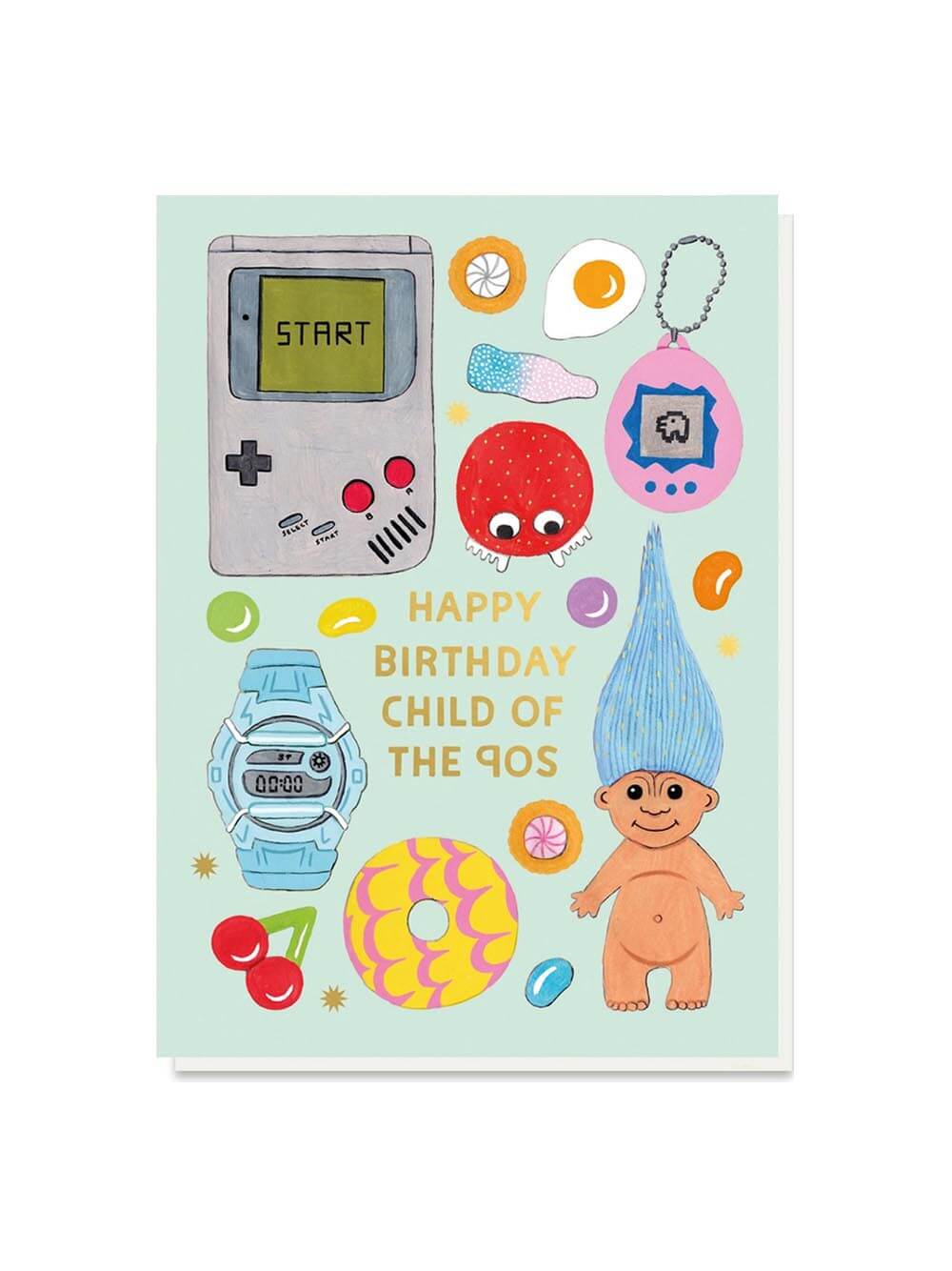 Child of the 90s birthday card