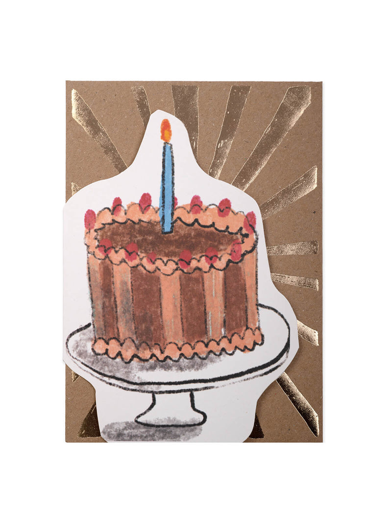 Chocolate cake birthday card