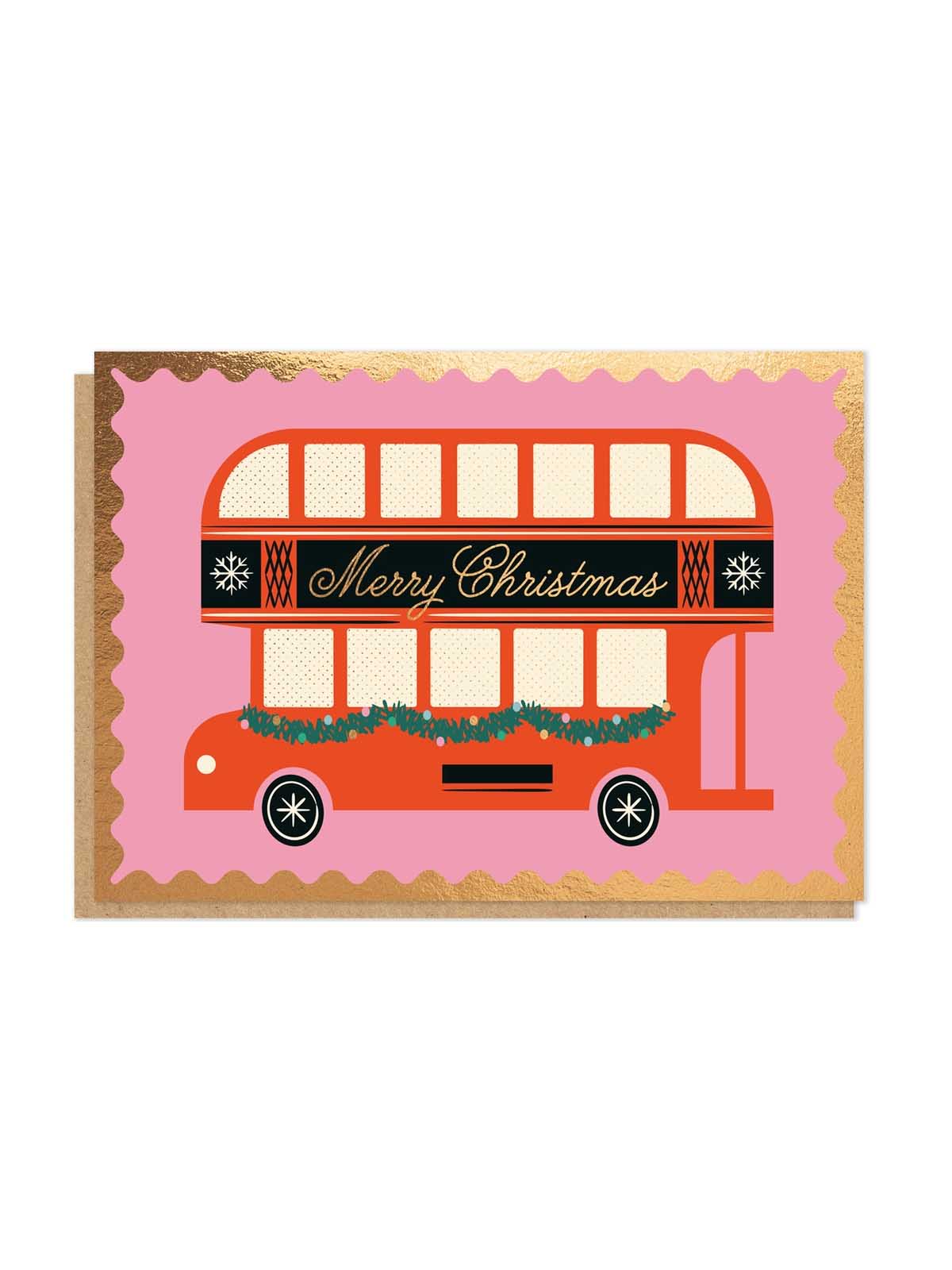 Christmas bus card
