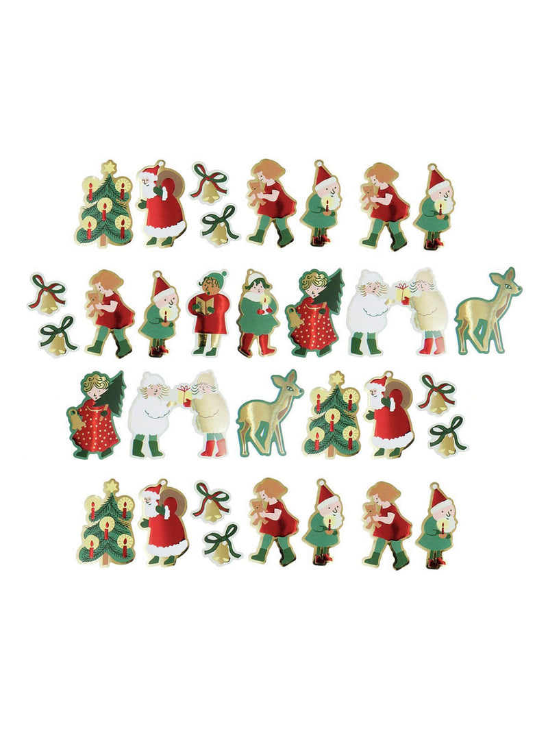 Christmas children sticker roll