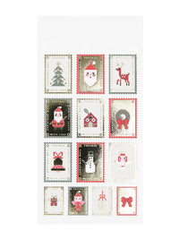 Collection of Christmas-themed postage stamps 