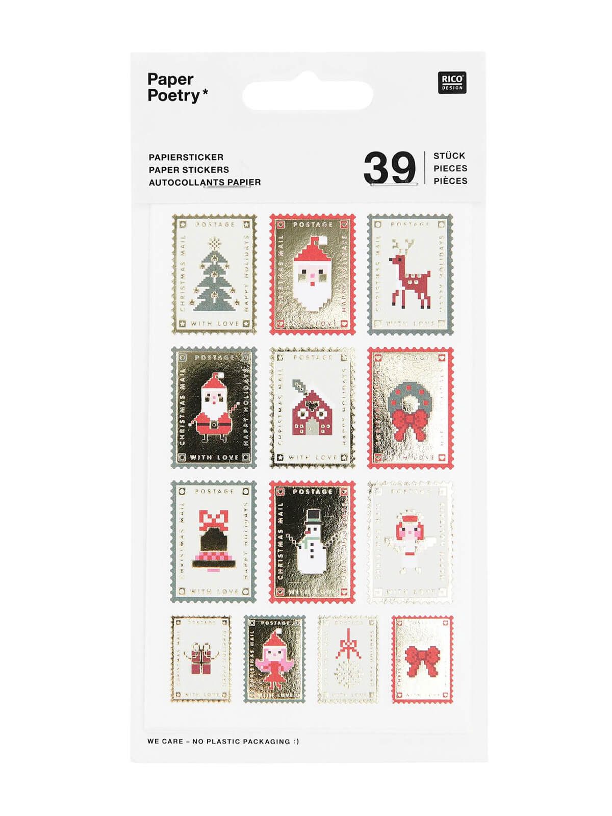 Christmas stickers stamps
