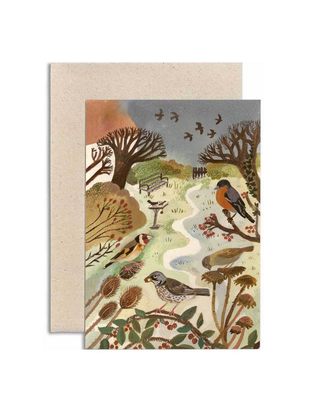 Garden birds card
