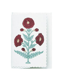 Genda sage block printed card