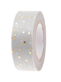 Grey and gold dot washi tape