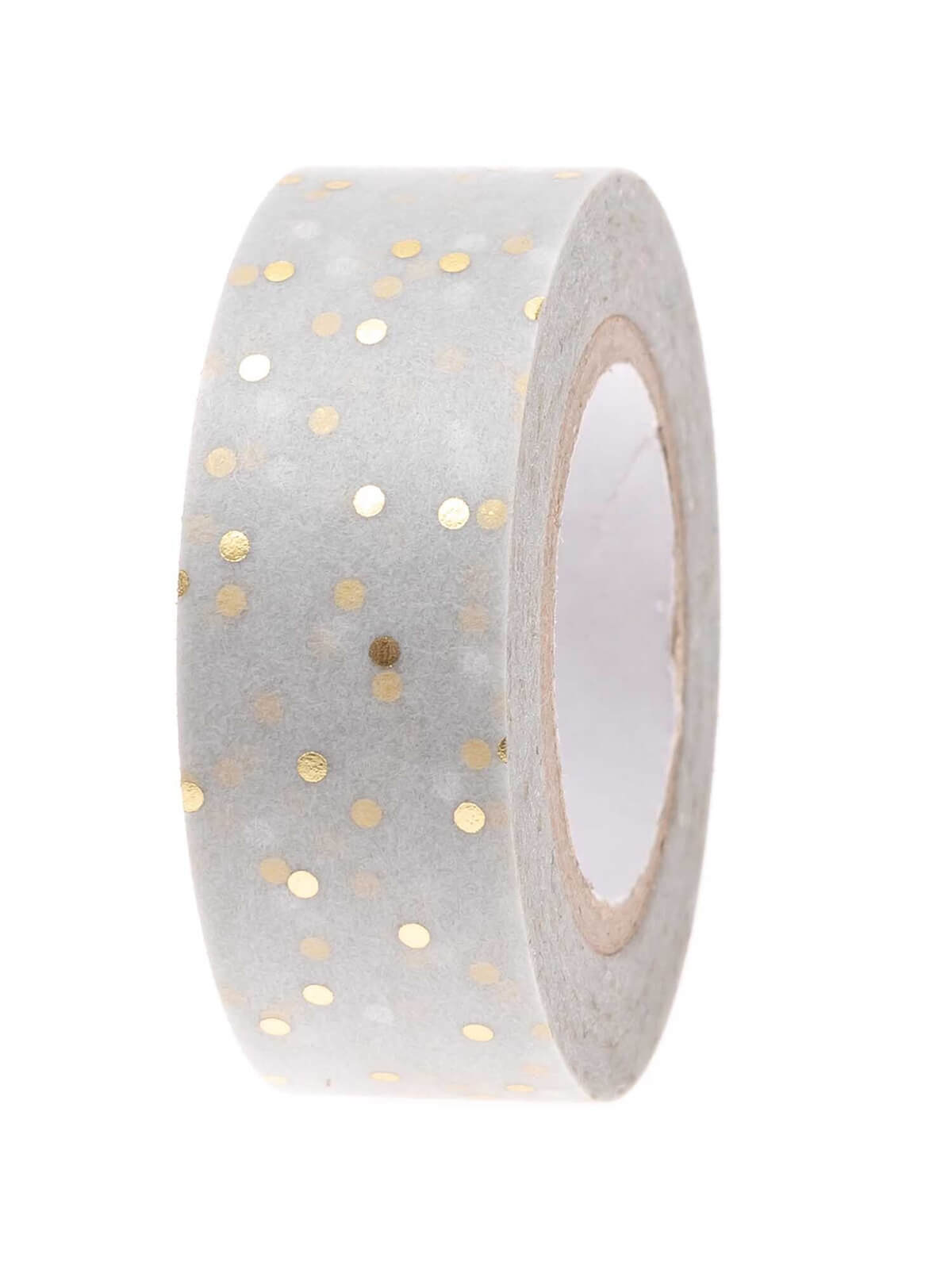 Grey and gold dot washi tape