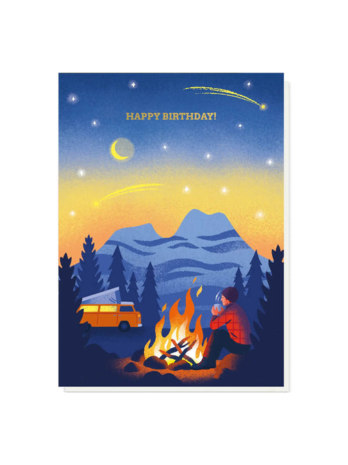 Happy birthday camping card