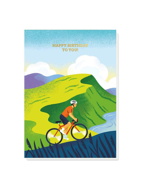 Happy birthday cyclist card