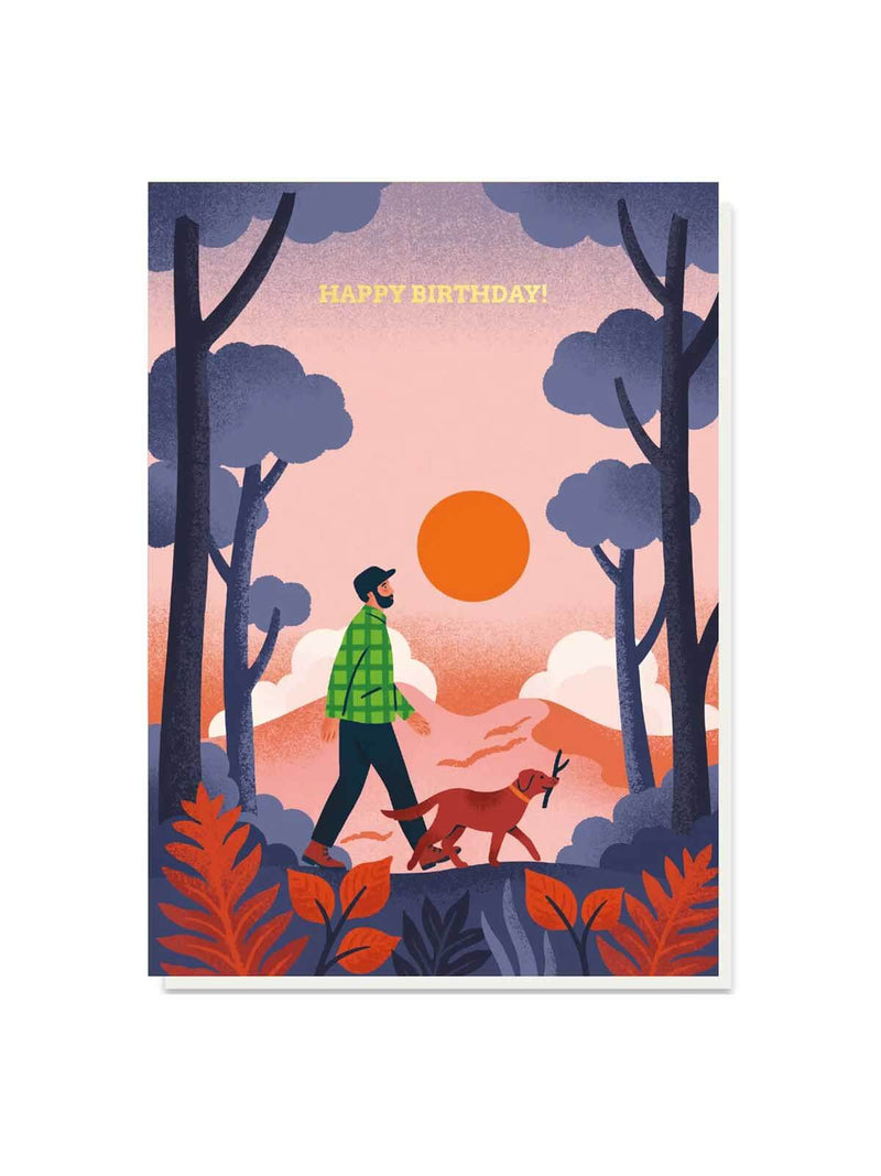 Happy birthday dog walker card