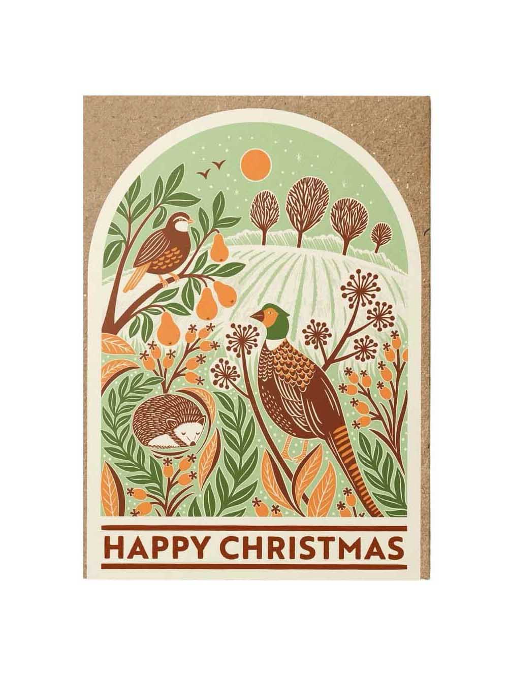 Hedgerow snowglobe card