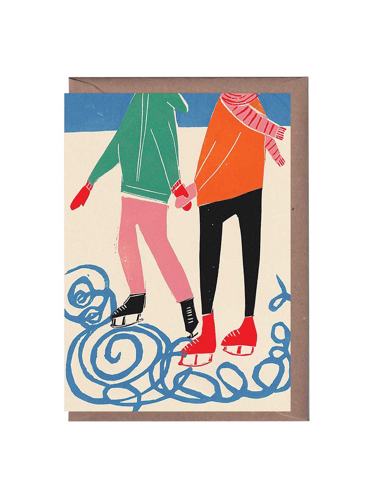 Ice skaters card