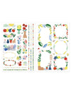 Set of decorative Japanese planner stickers with floral and nature-themed designs.