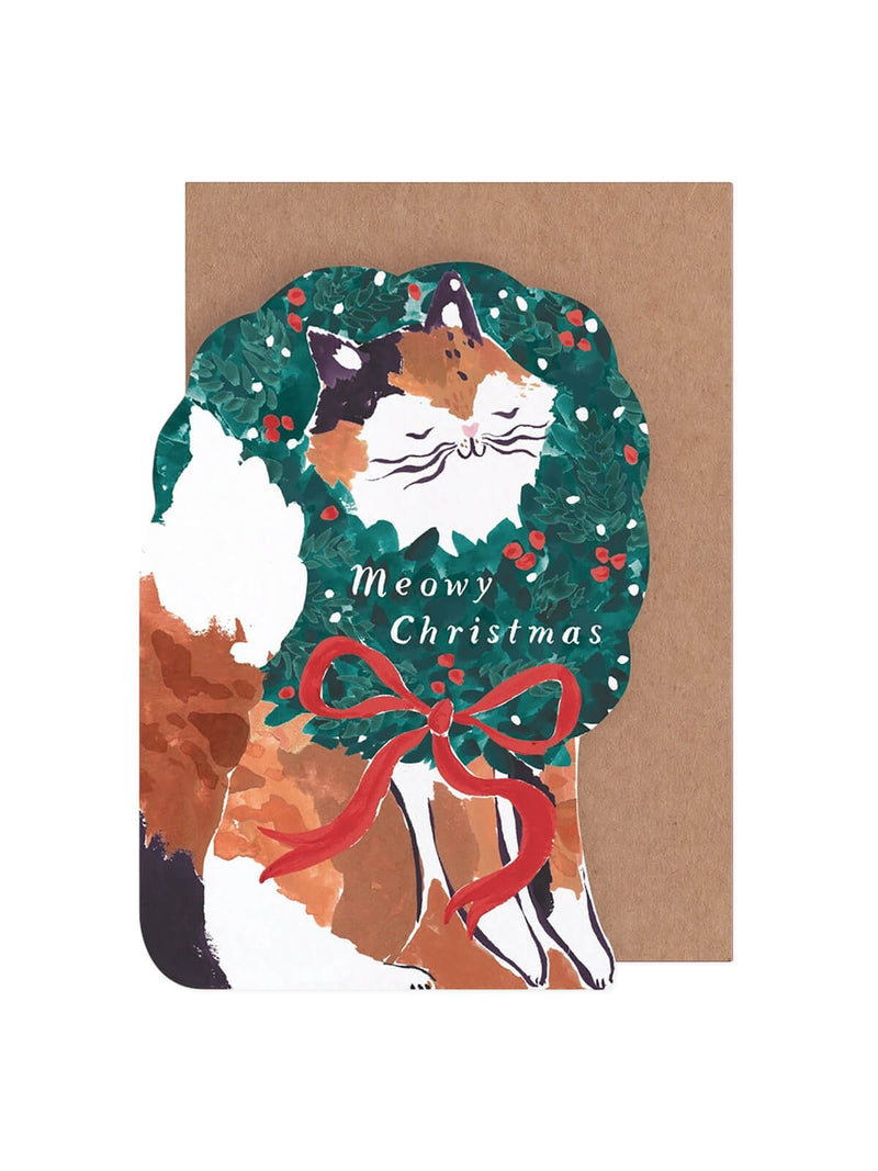 Meowy Christmas cat card