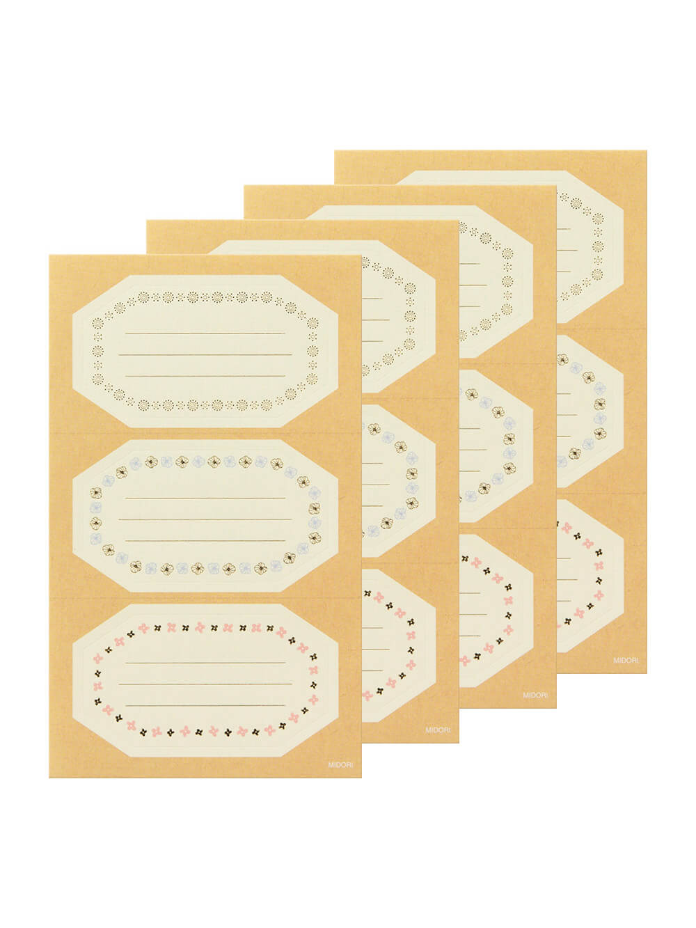 Midori floral foiled message labels | Papermash UK