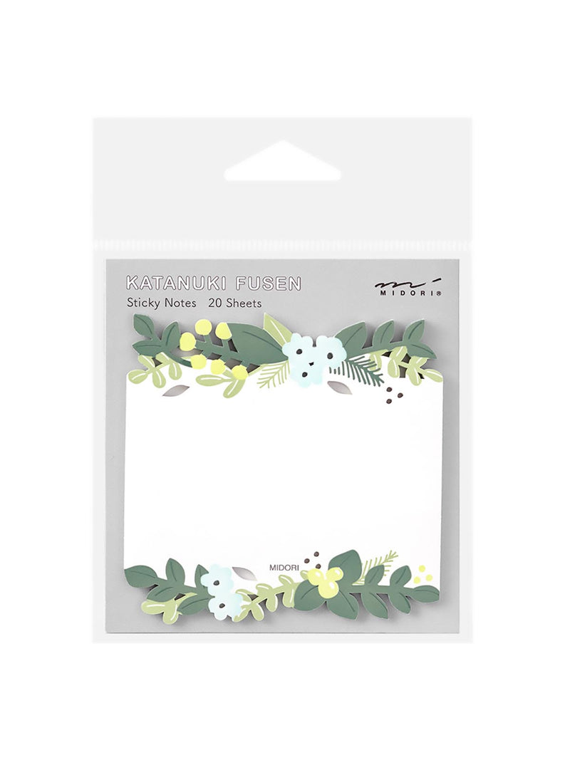 Midori leaves die cut sticky notes