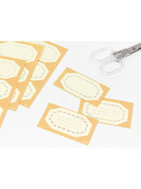 Midori floral foiled message labels