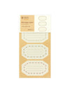Midori floral foiled message labels