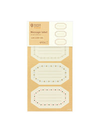 Midori floral foiled message labels