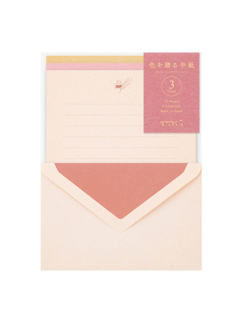 Midori pink letter writing set