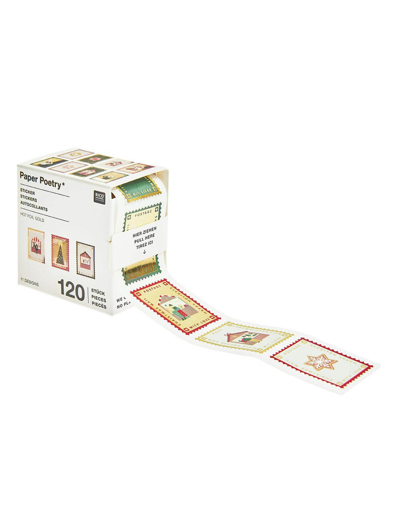 Mini Christmas stamp stickers