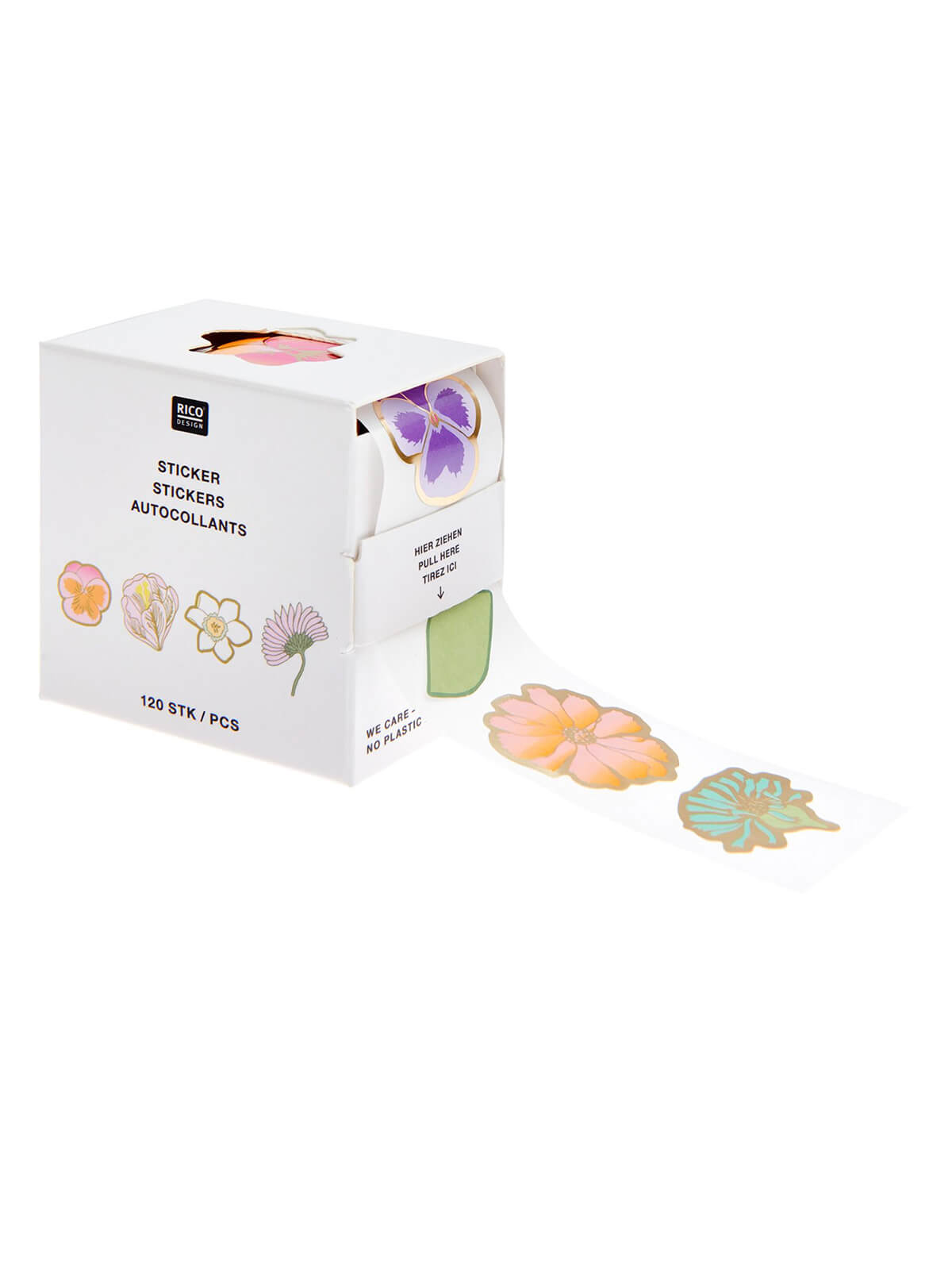 Mini pansy stickers