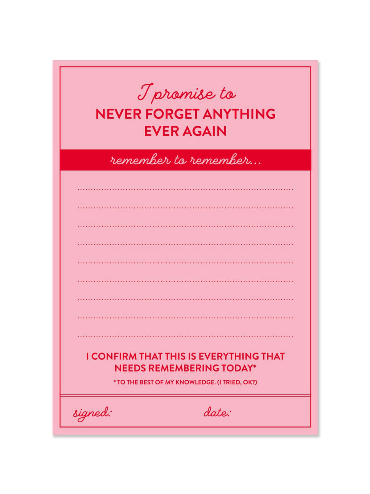 Never forget notepad