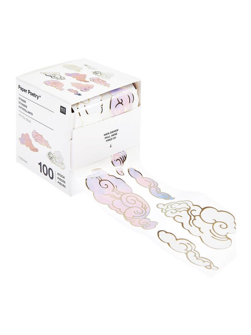 Pastel clouds stickers