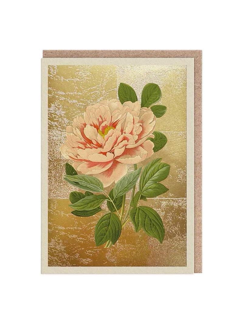 Peony gold foil card