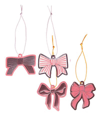 Pink bow gift tags 