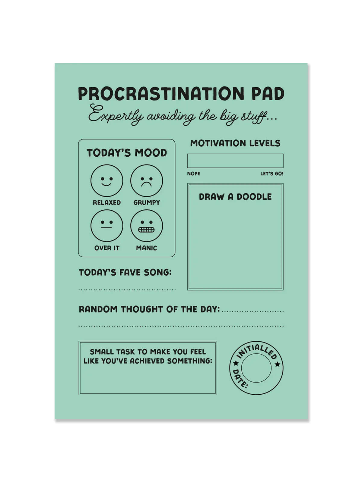 Procrastination pad