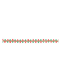 Red and green tasselled ribbon
