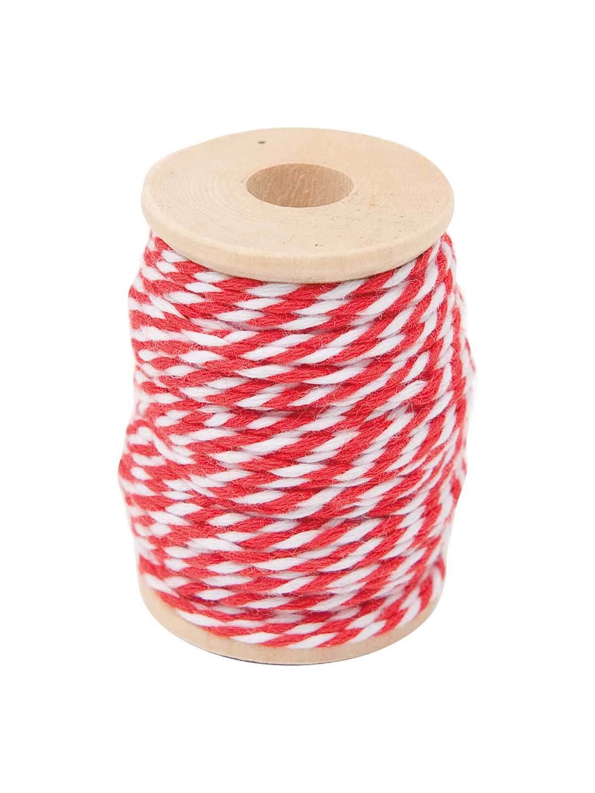 Red and white cotton twine